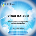 MyGrace VitaX K2-200 – Vitamin K2-MK7 hochdosiert | 360 Tabletten à 200 µg